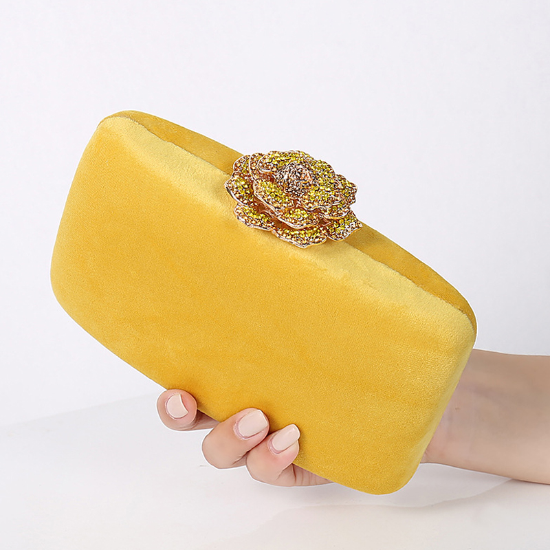 Luxury Bags Yellow - Tas Jinjing Bulu Tas Clutch Pesta