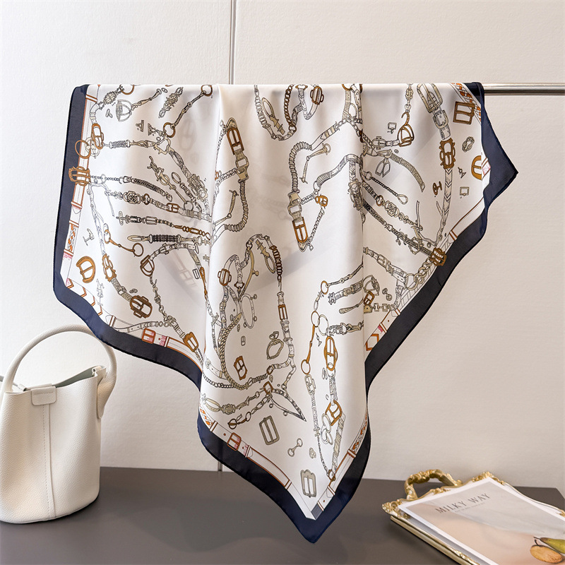 Luxury Bags In China - Syal Satin Tipis Motif Bunga Vintage