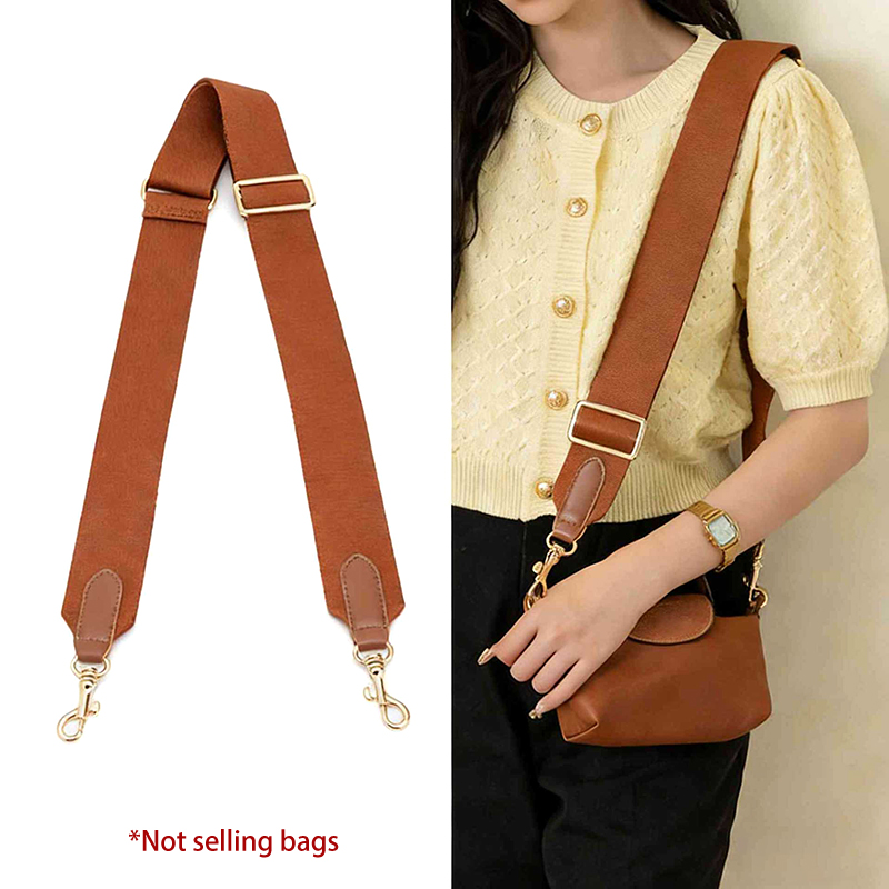 Belt Bag Leather Wide - Tali Tas Warna Solid Desainer Lebar