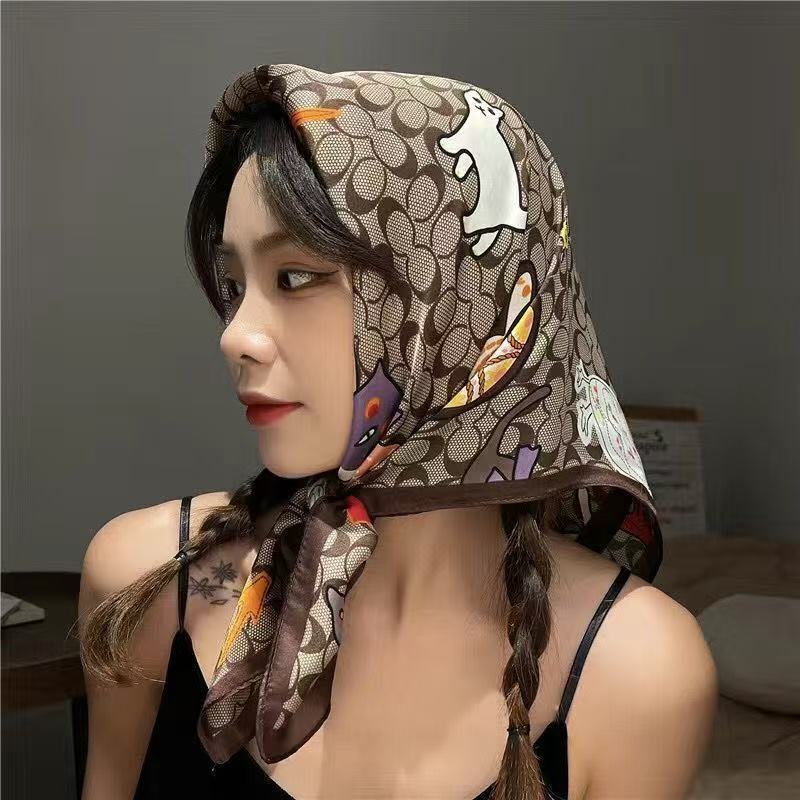 Luxury Bags Online - Syal Sutra Baru Wanita Motif Bunga