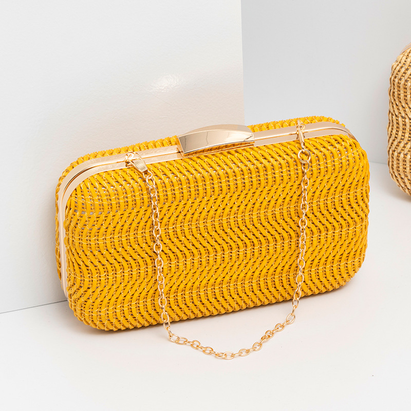 Luxury Bags Yellow - Tas wanita, tas wanita kasual jerami,
