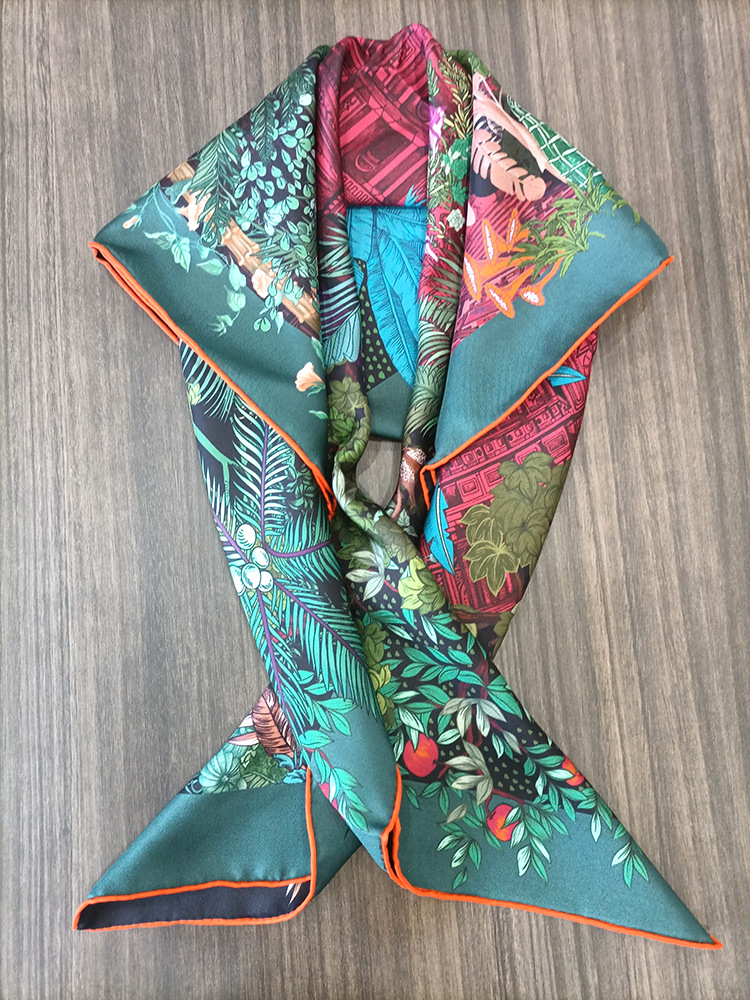 Luxury Bags For Travel - Syal Sutra 90CM Wanita, Bandana Persegi
