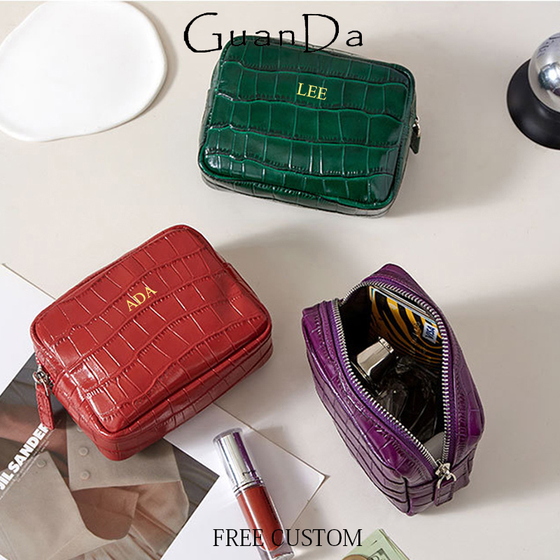 Luxury Ziploc Bags - Dompet Koin Kulit Asli Mewah Motif