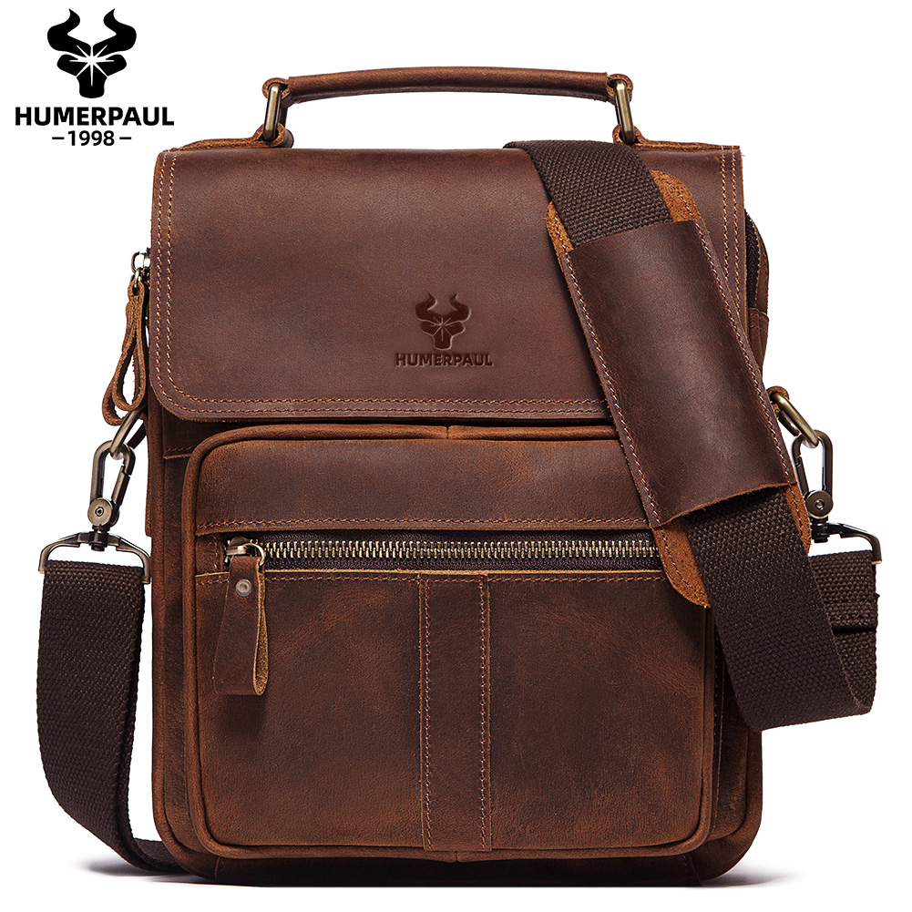 Luxury Bags For Travel - HUMERPAUL tas bahu pria kulit asli,
