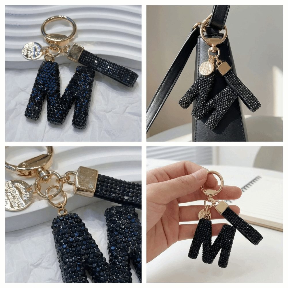 Luxury Bags Yellow - Gantungan Kunci Huruf Keberuntungan Bergaya Mewah,