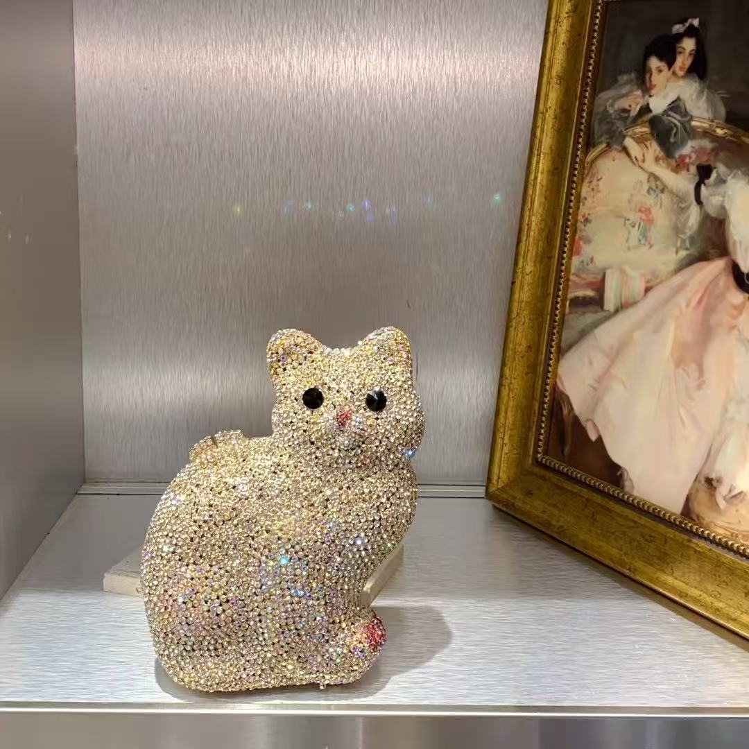 Luxury Bags Gold - Tas Tangan Wanita Bentuk Kucing Lucu
