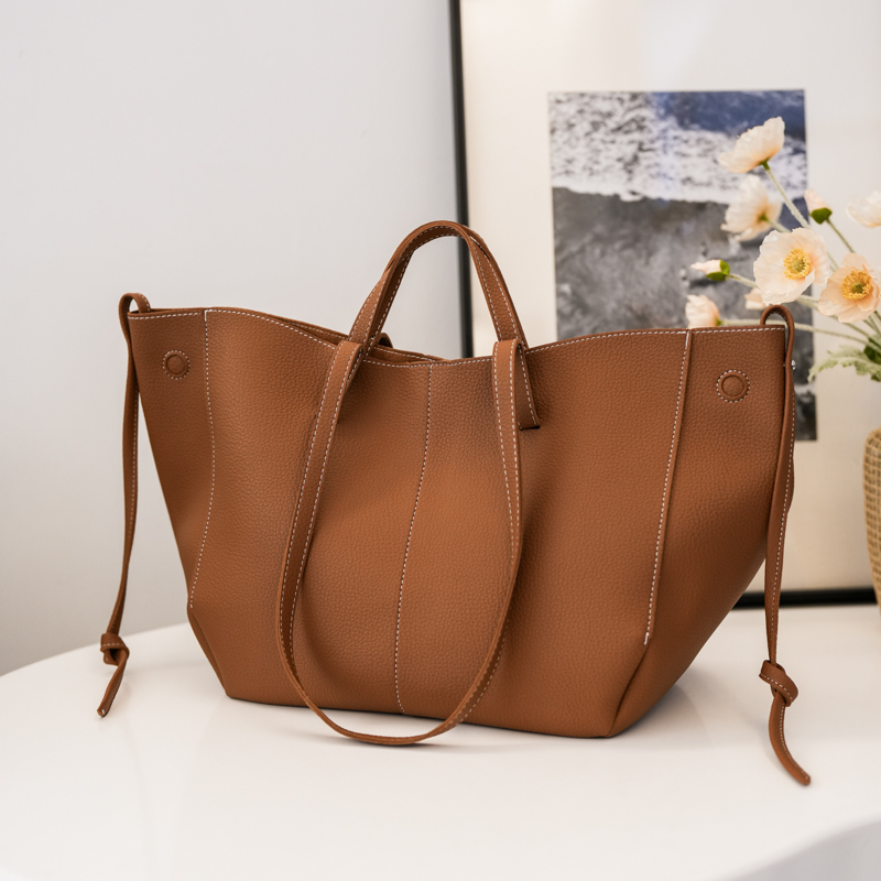 Luxury High Quality Bags - Tas Tote Wanita Ritsleting Kulit Kapasitas