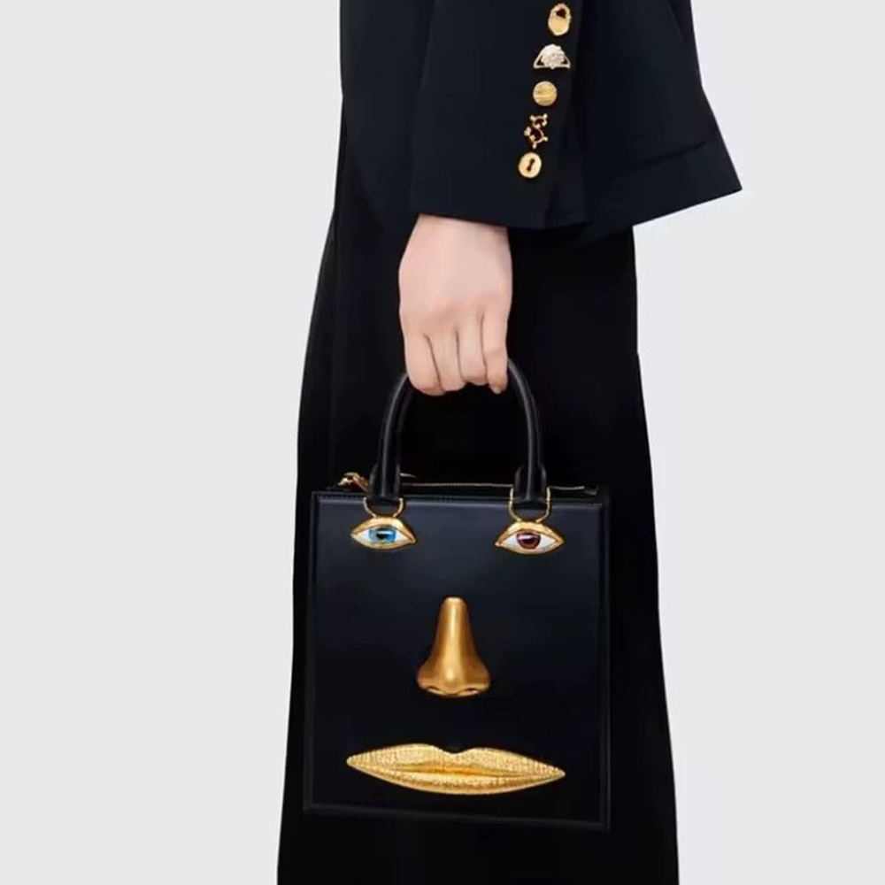 Tas Wajah Wanita Kulit Hitam B - Luxury Bags Gold ulasan dan harga