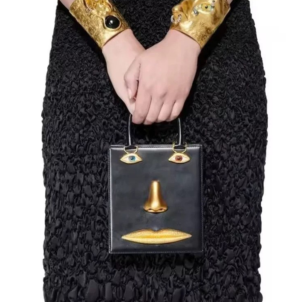 Tas Wajah Wanita Kulit Hitam B - Luxury Bags Gold ulasan dan harga