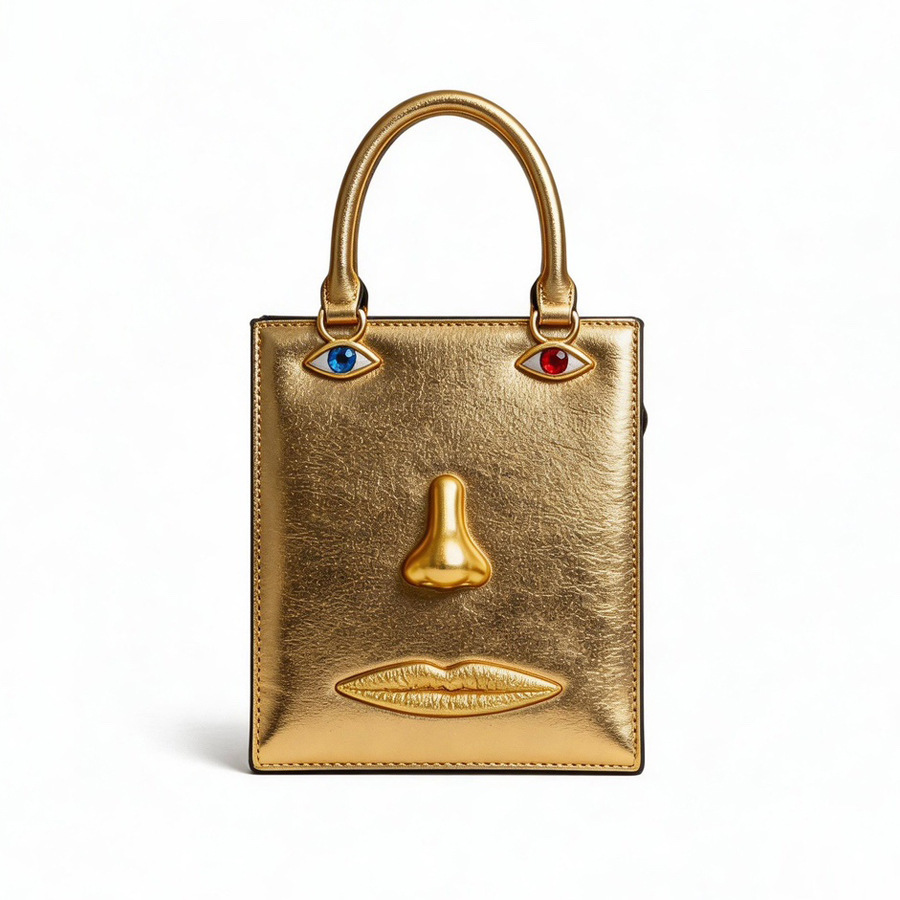 Tas Wajah Wanita Kulit Hitam B - Luxury Bags Gold ulasan dan harga