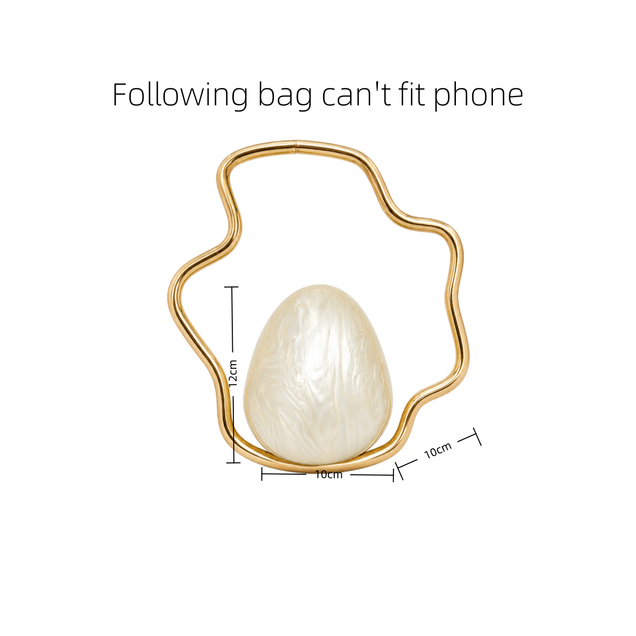 Tas Mini Akrilik Bentuk Telur  - Luxury Bags Gold ulasan dan harga