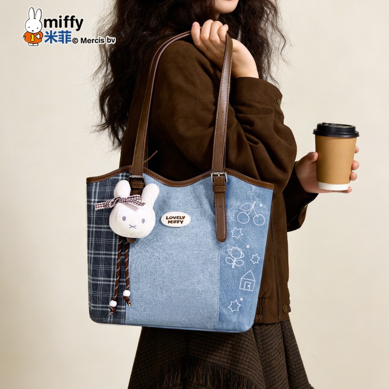 Tas Tote Koboi Motif Kotak-kot - Luxury Bags Edit ulasan dan harga