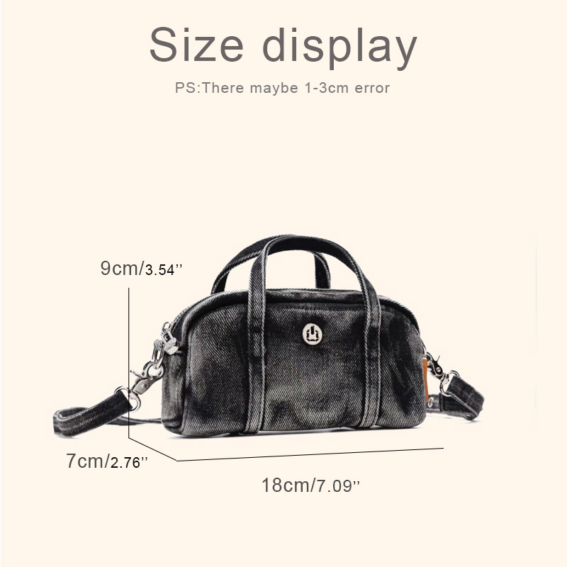 Tas Kotak Denim Mini Kasual Ko - Luxury Bags In China ulasan dan harga