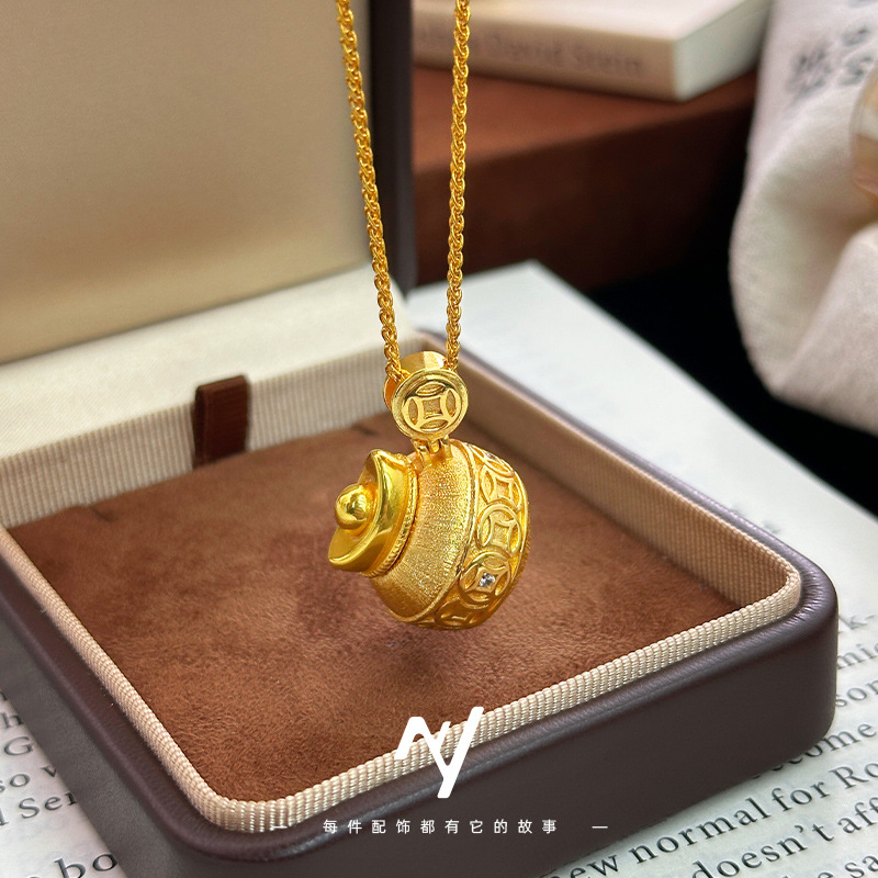 Kalung Ingot Emas Asli 9999 24 - Luxury Bags Yellow ulasan dan harga