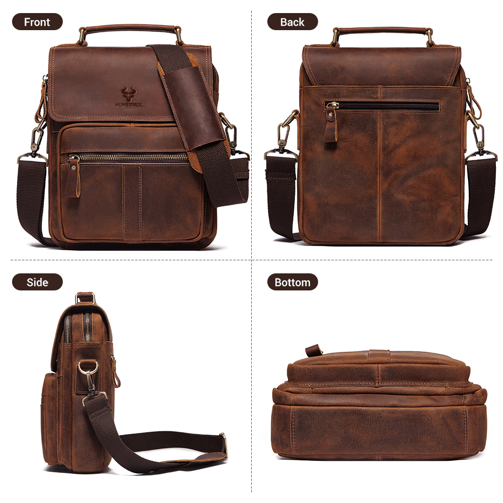 HUMERPAUL tas bahu pria kulit  - Luxury Bags For Travel ulasan dan harga