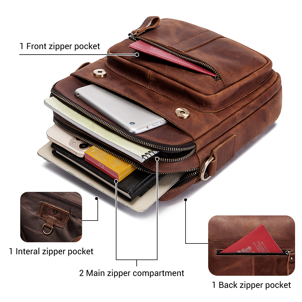 HUMERPAUL tas bahu pria kulit  - Luxury Bags For Travel ulasan dan harga