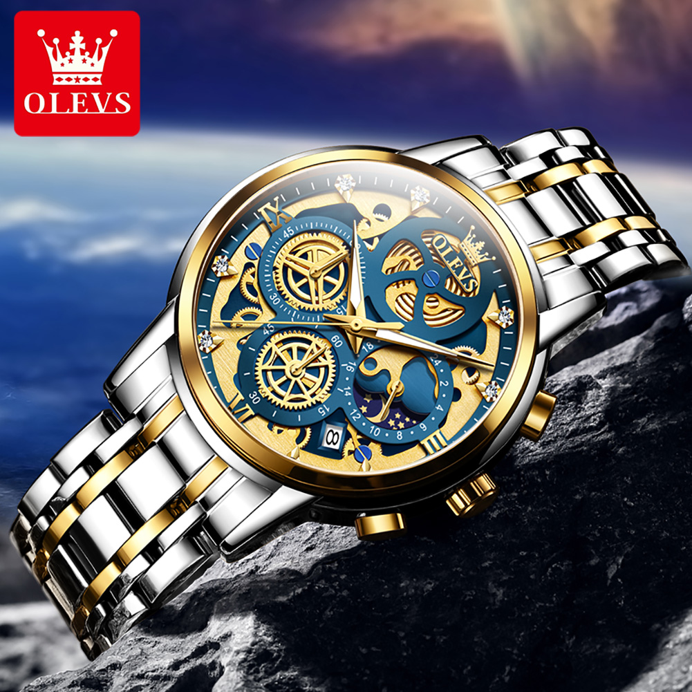 Jam Tangan Pria OLEVS 9947 Asl - Luxury Bags Brands List ulasan dan harga