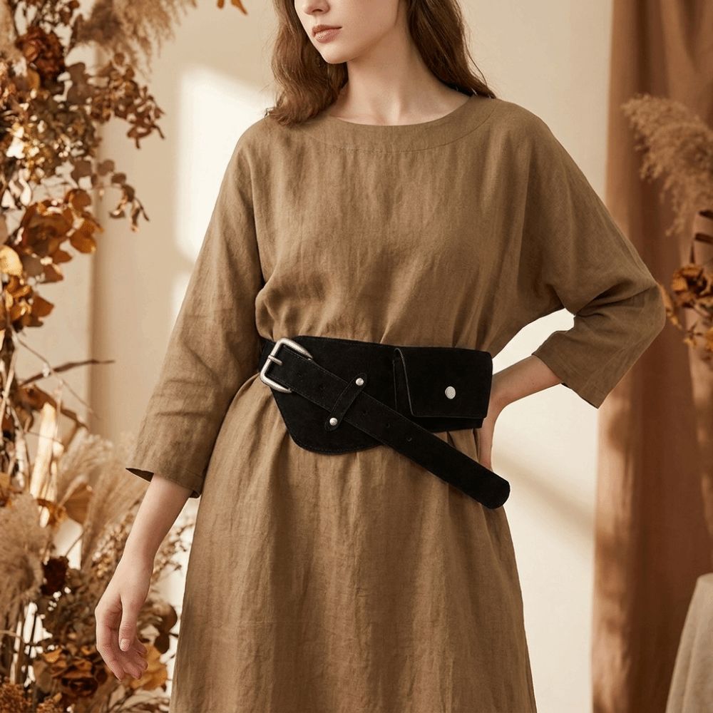 Sabuk Pinggang Lebar PU Fashio - Belt Bag Leather Wide ulasan dan harga